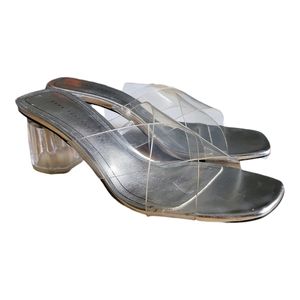 Zara Transparent Vinyl Heels Size 8
